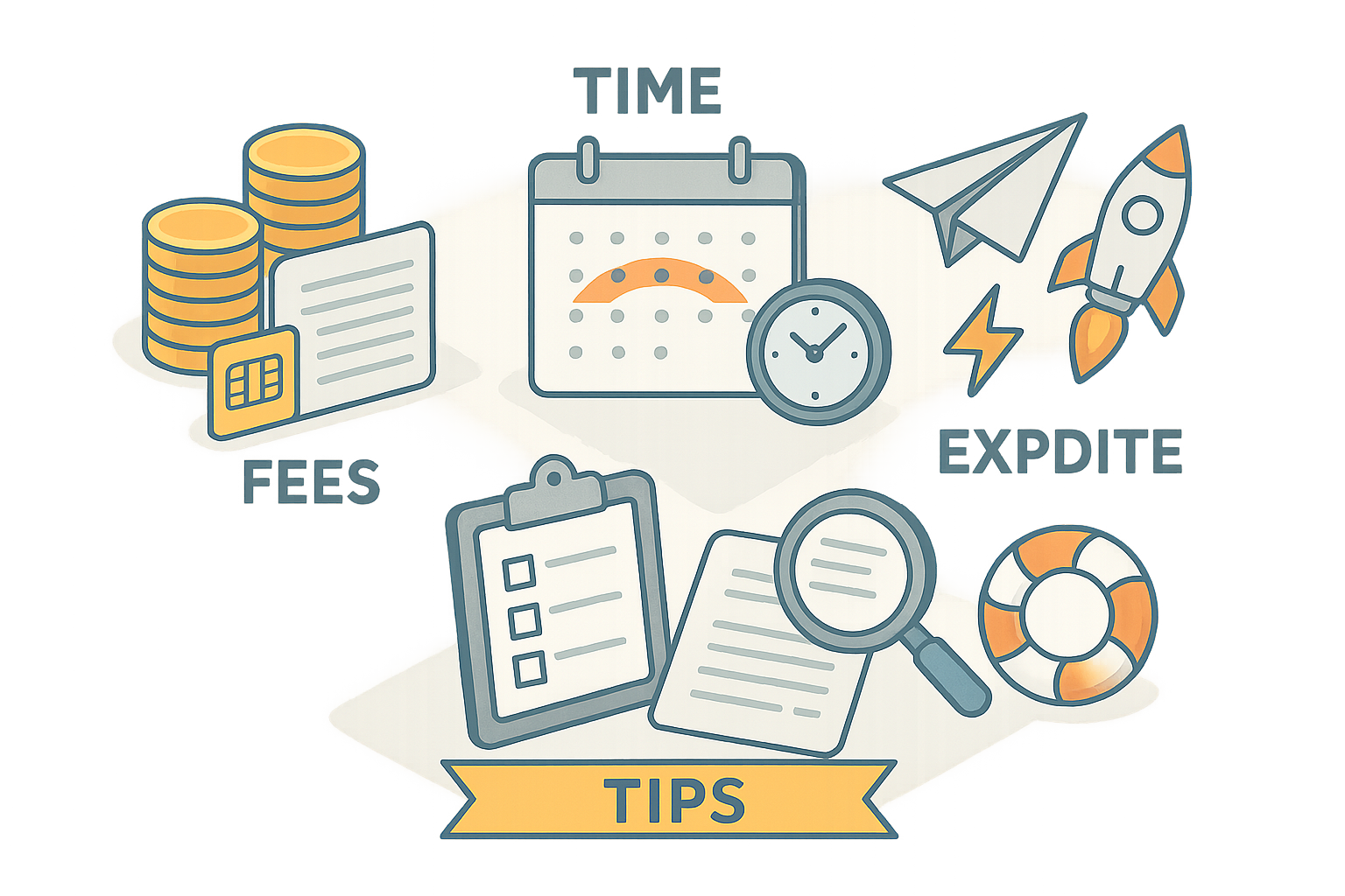 Infographic of transcript fees, processing time, and expedited electronic delivery tips