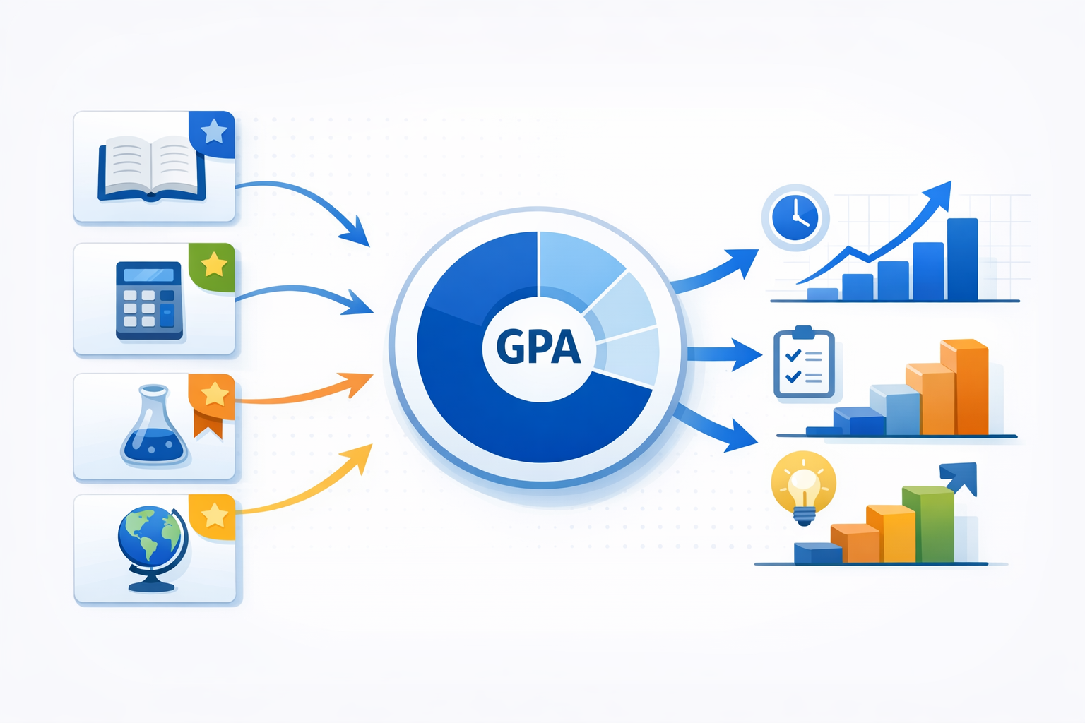 Process diagram for GPA calculation and improvement strategies